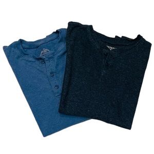 Henley Long-sleeve Tees (pair)